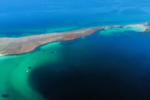 Aerial view of Isla Coronados