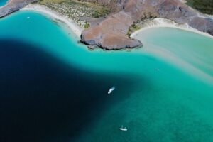 Aerial view of Bahia Balandra