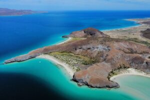 Aerial view of Bahia Balandra