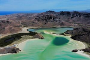 Aerial view of Bahia Balandra