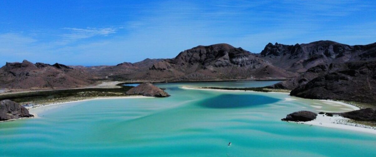 Aerial view of Bahia Balandra