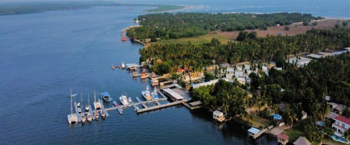 Aerial view of marina Bahia Del Sol