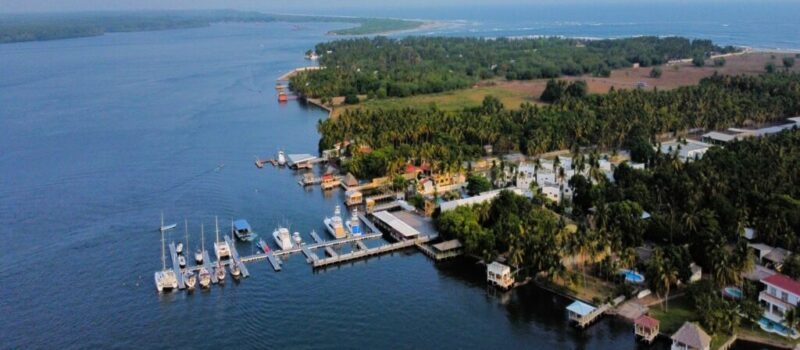 Aerial view of marina Bahia Del Sol