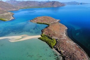 Aerial view of Isla El Requeson