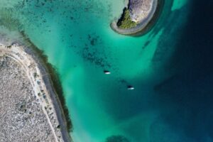 Aerial view of Isla El Requeson