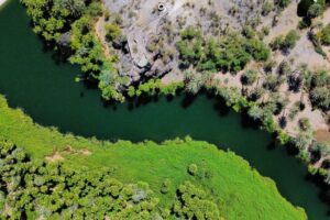 The Rio behind the Mission in Mulege