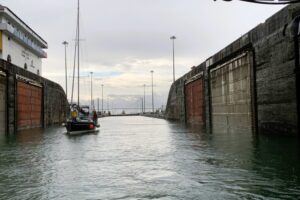 First lock of the Panama Canal in Colon