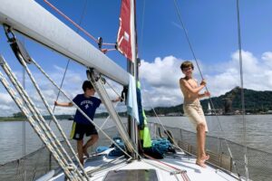 Paul and Victor on the Gatun Lake