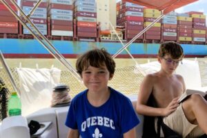 Victor and Paul on the Gatun Lake