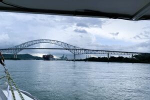 Bridge of the Americas at the exit of the Panama Canal on the Pacific