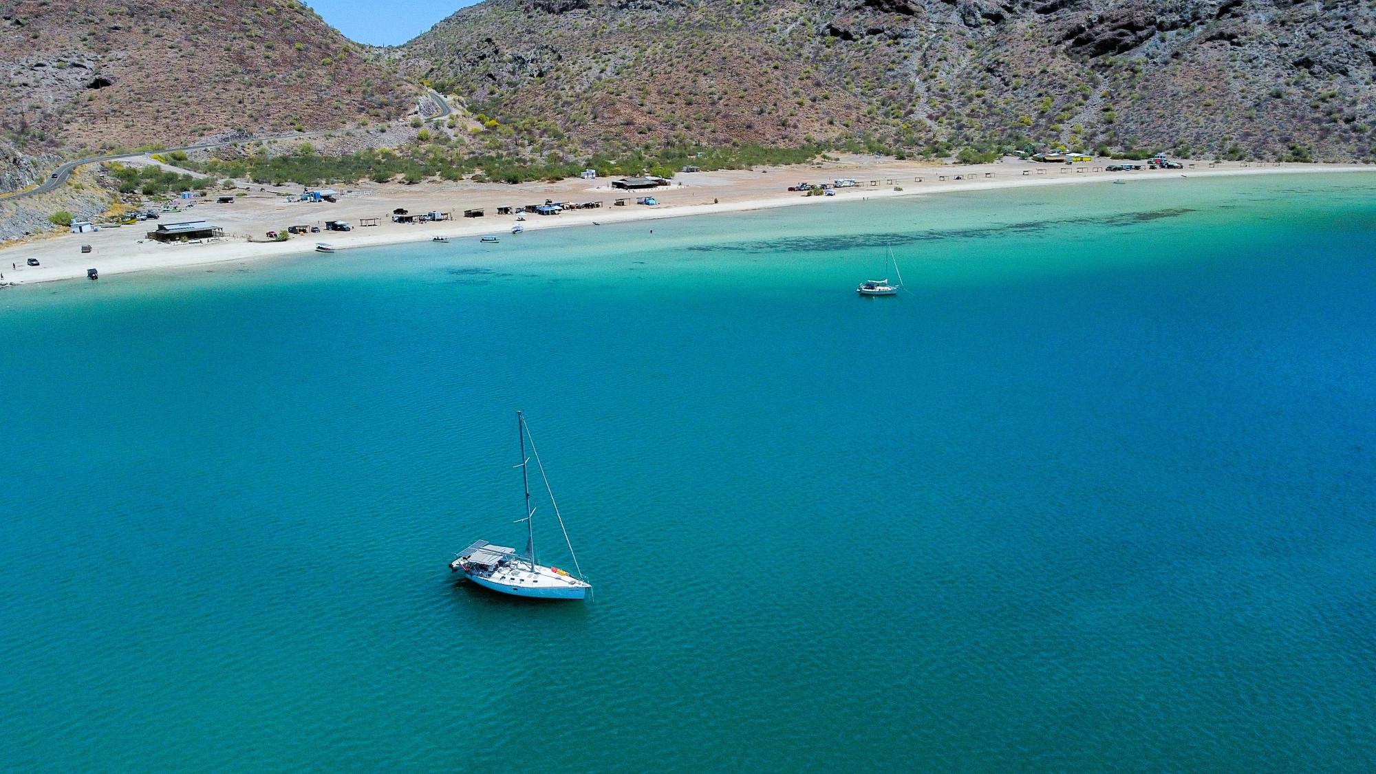 Aerial view of Playa Santispac