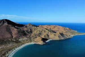 Aerial view of Bahia Bonanza - Isla Espiritu Santo