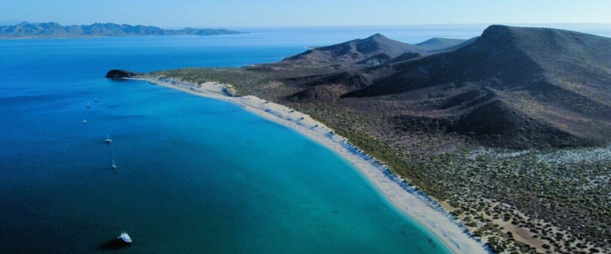 Aerial view of Bahia Bonanza - Isla Espiritu Santo