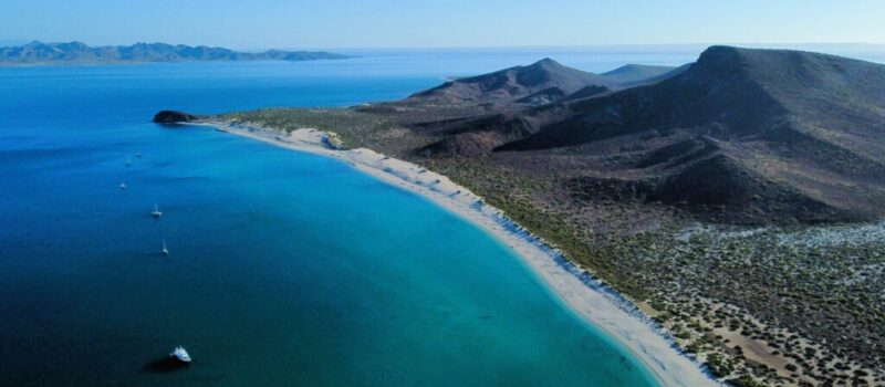 Aerial view of Bahia Bonanza - Isla Espiritu Santo