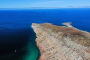 Aerial view of Bahia Ensenada - Isla Espiritu Santo