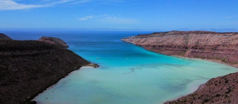 Aerial view of Bahia Ensenada - Isla Espiritu Santo