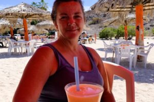 Restaurant on the beach in Bahia Falsa