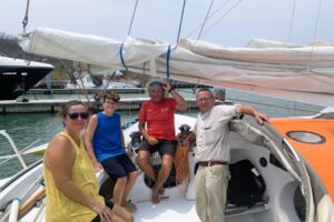 Meeting Philippe and Fred in marina Chahue