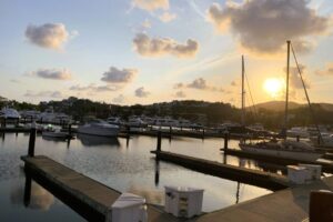 Sunset at the marina Ixtapa