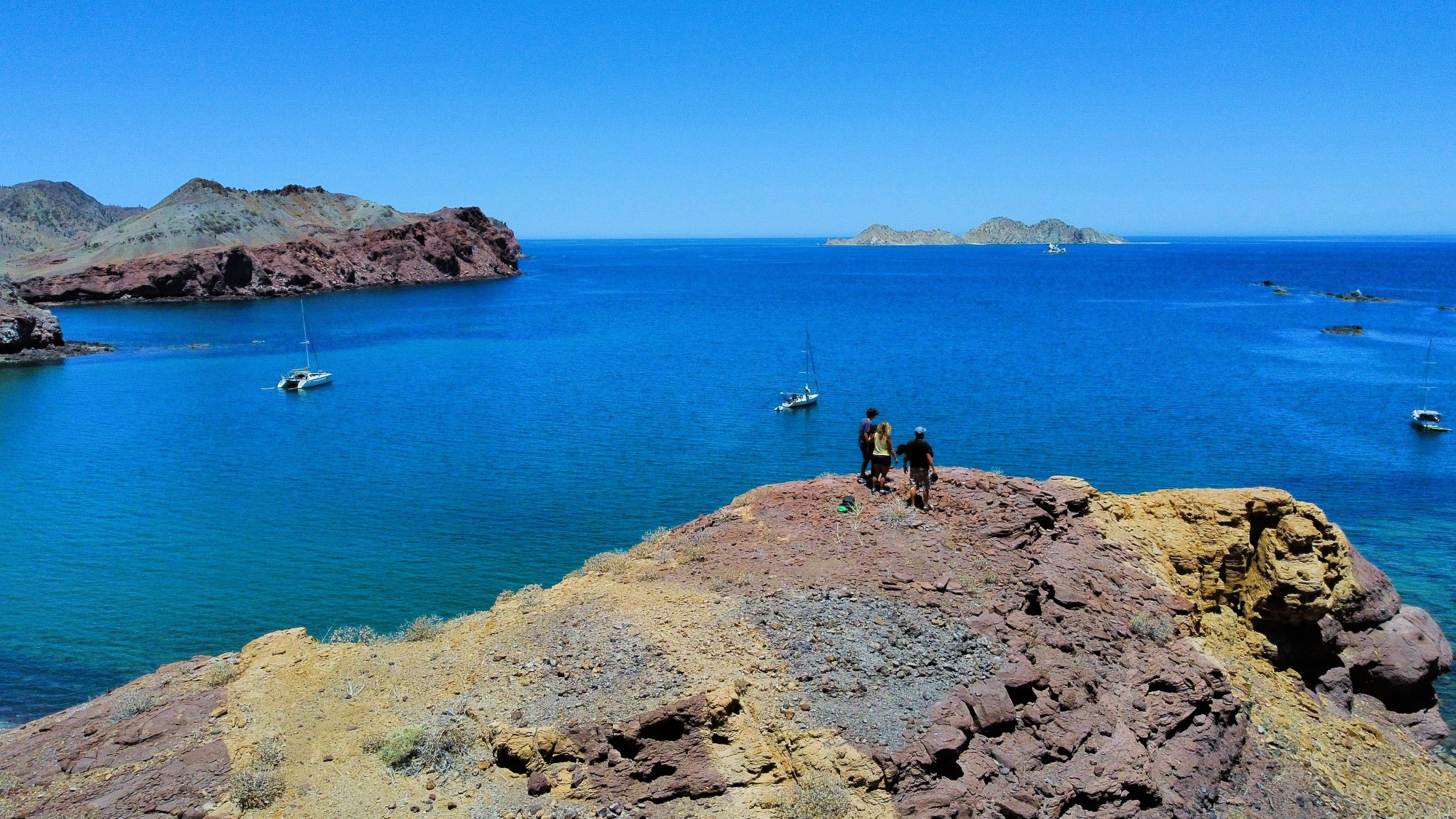 Overlooking the bay of Puerto Refugio